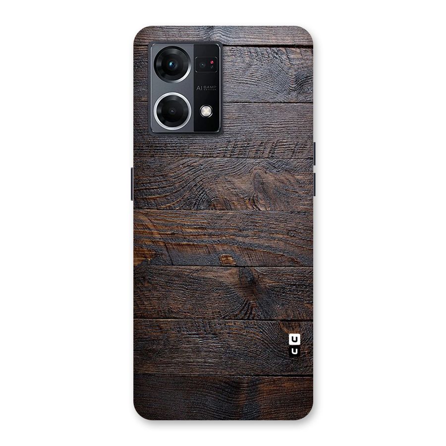 Dark Wood Printed Glass Back Case for Oppo F21 Pro 5G