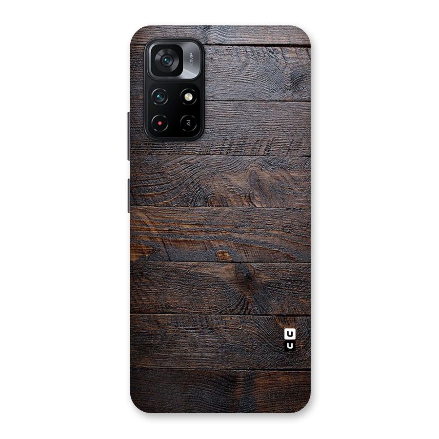 Dark Wood Printed Back Case for Poco M4 Pro 5G