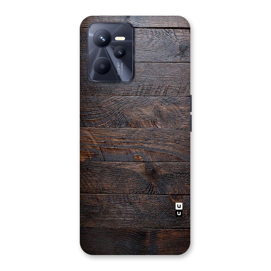 Dark Wood Printed Back Case for Realme C35