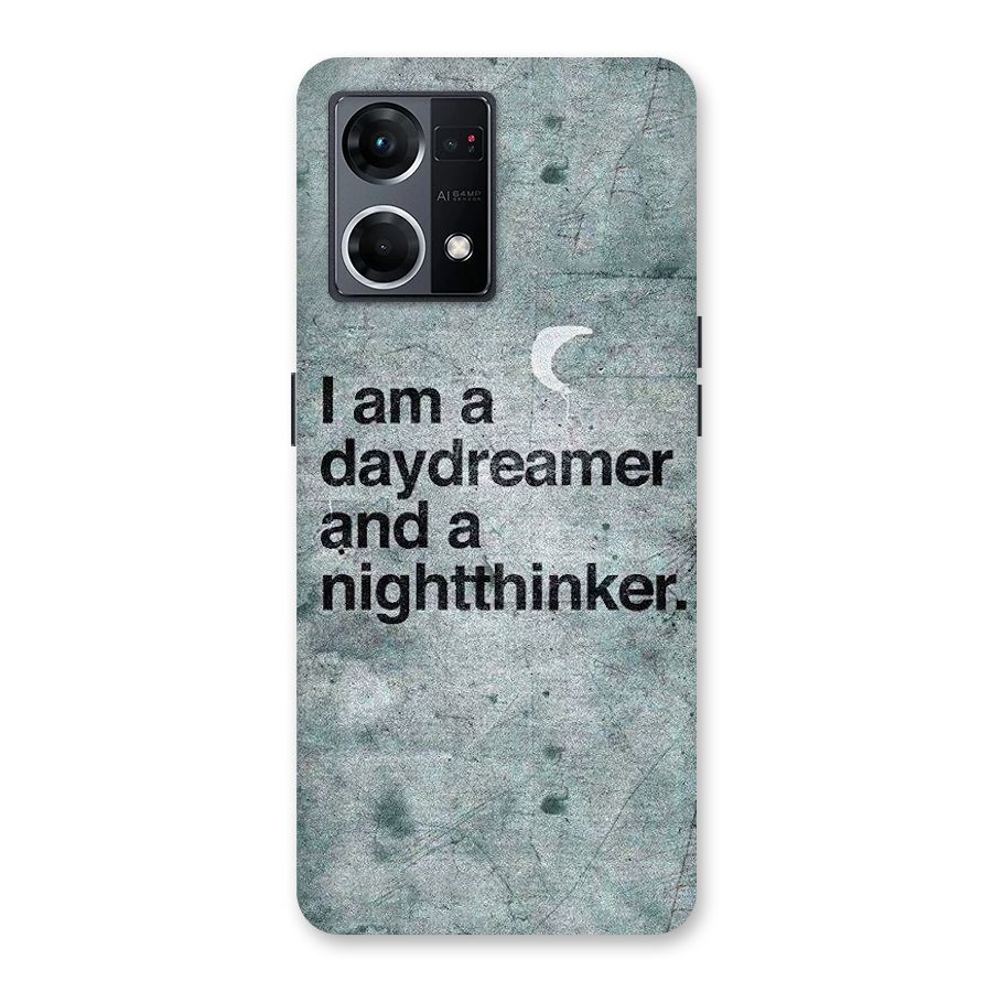 Day Dreamer Night Thinker Glass Back Case for Oppo F21 Pro 5G