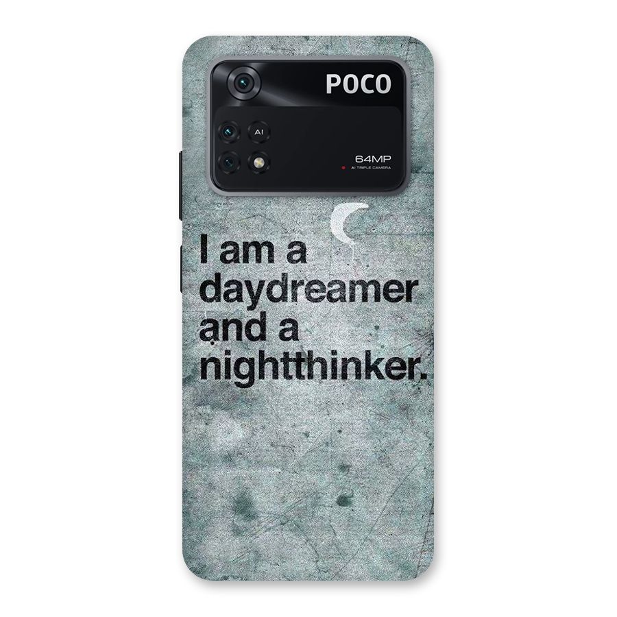 Day Dreamer Night Thinker Back Case for Poco M4 Pro 4G