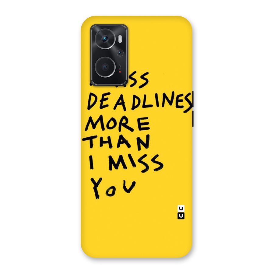Deadlines Back Case for Oppo K10 4G