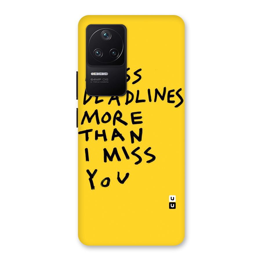 Deadlines Back Case for Poco F4 5G