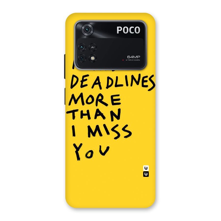 Deadlines Back Case for Poco M4 Pro 4G