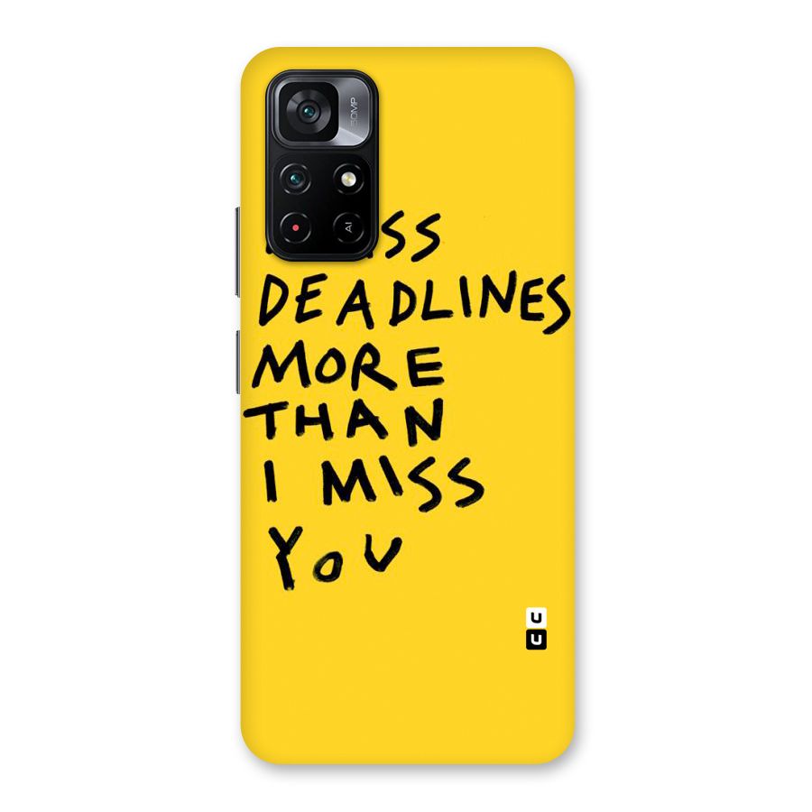 Deadlines Back Case for Poco M4 Pro 5G