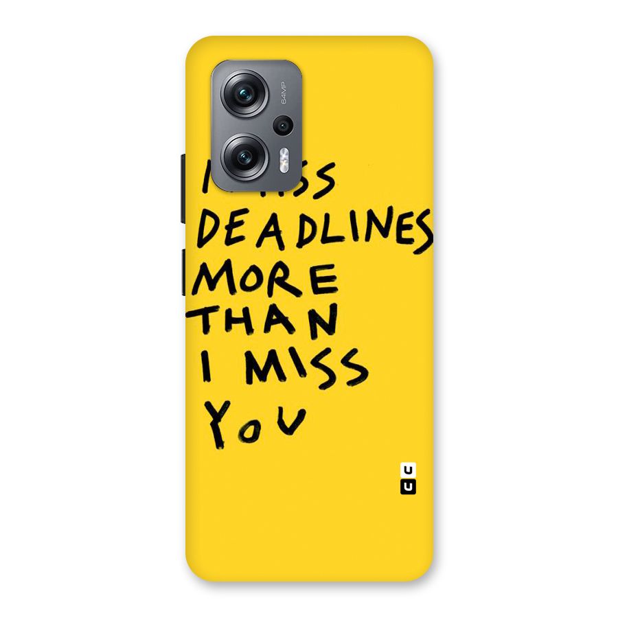 Deadlines Back Case for Redmi K50i