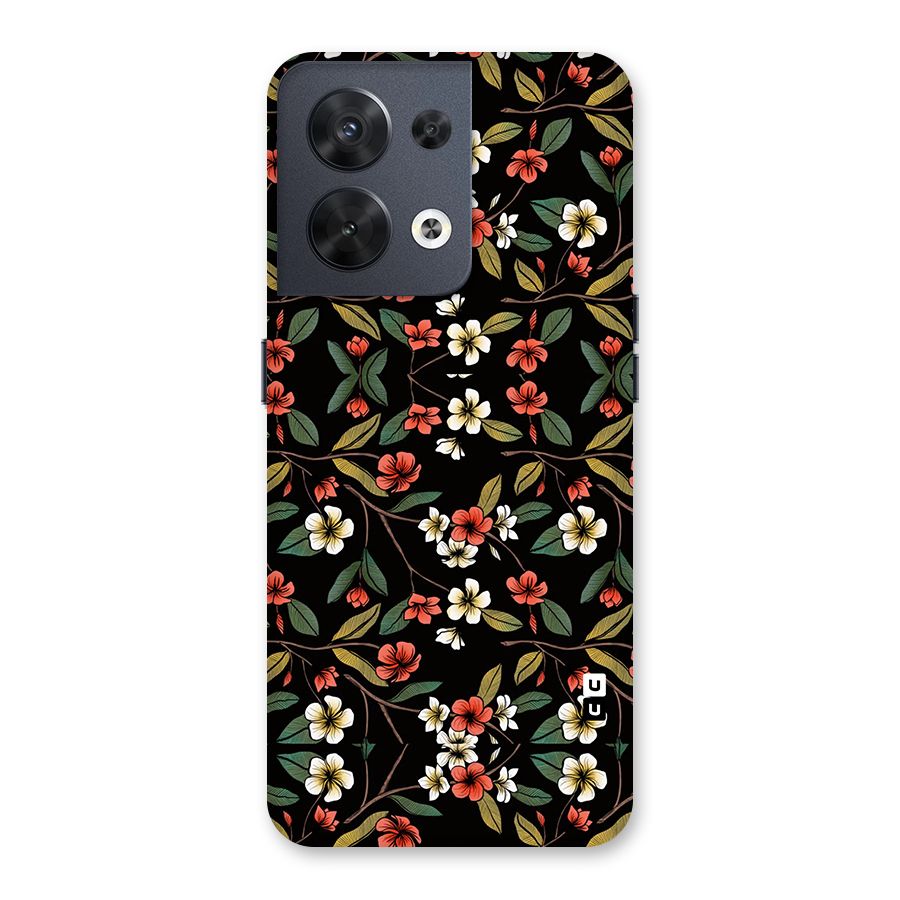 Decorative Florals Pattern Back Case for Oppo Reno8 5G