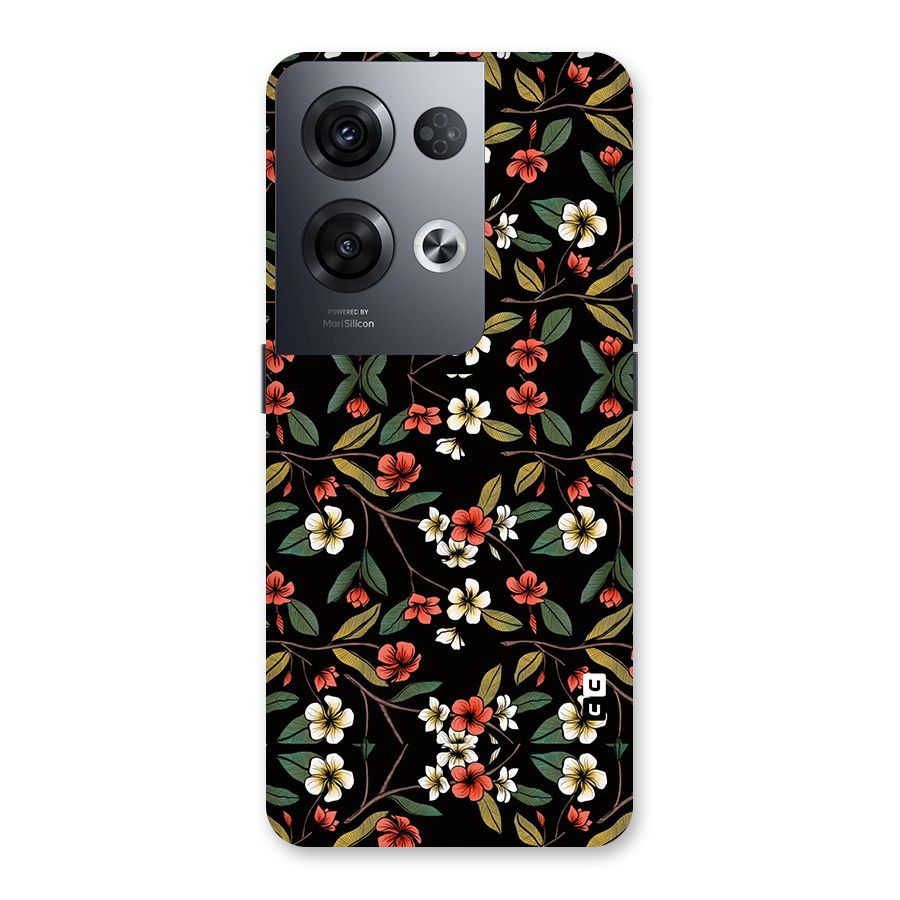 Decorative Florals Pattern Back Case for Oppo Reno8 Pro 5G