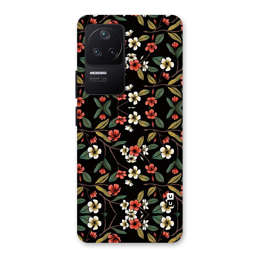 Decorative Florals Pattern Back Case for Poco F4 5G