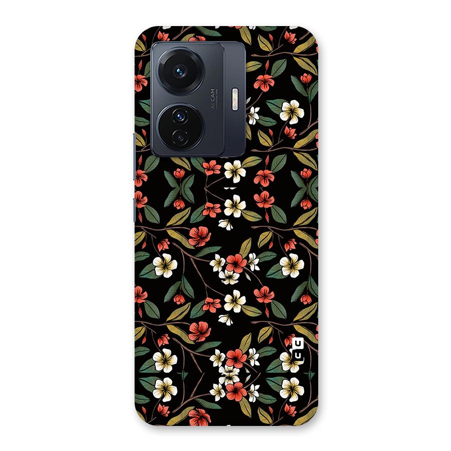 Decorative Florals Pattern Back Case for Vivo T1 Pro