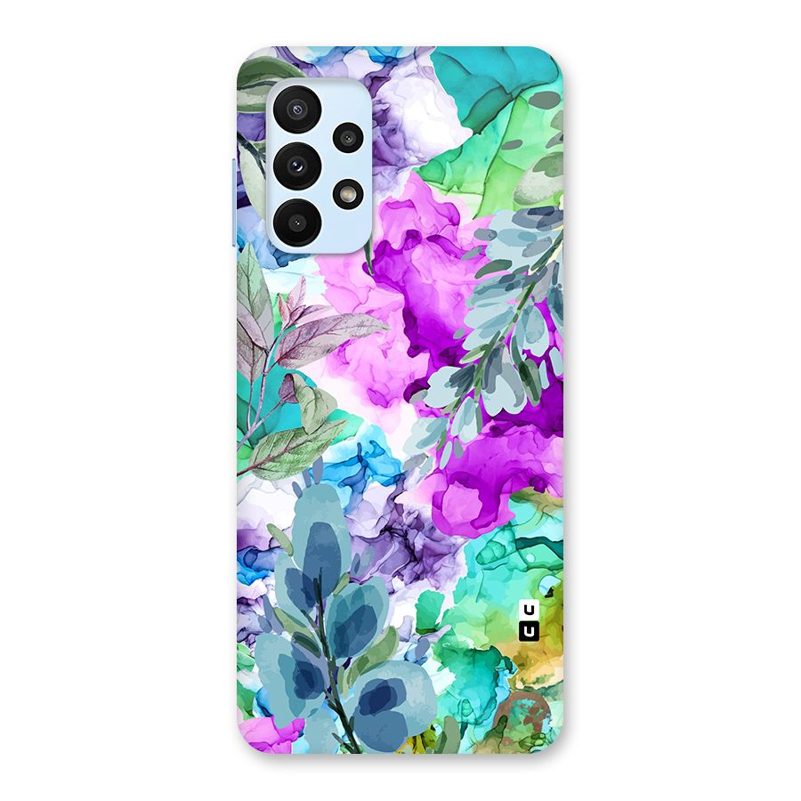 Decorative Florals Printed Back Case for Galaxy A23