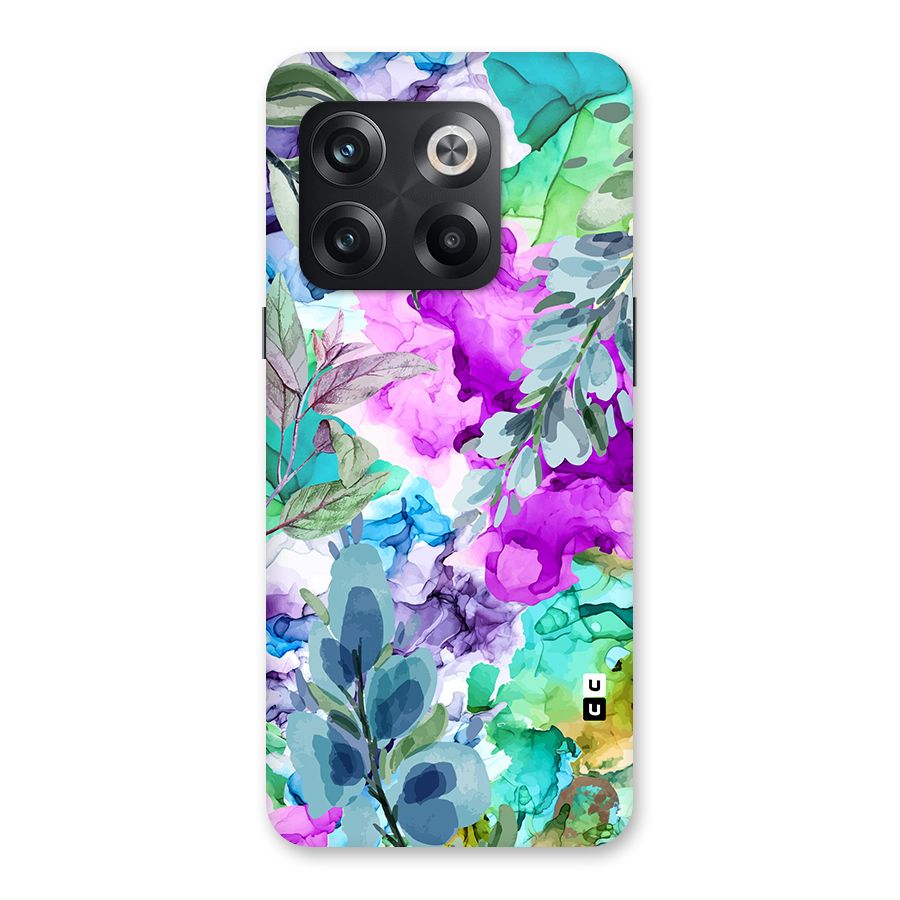 Decorative Florals Printed Back Case for OnePlus 10T