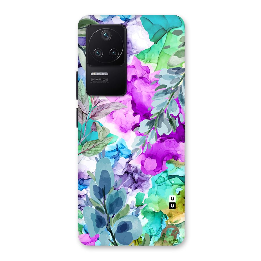 Decorative Florals Printed Back Case for Poco F4 5G