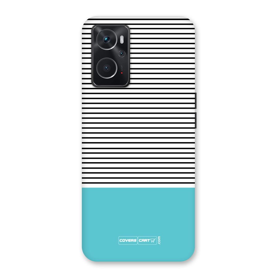 Deep Sky Blue Stripes Back Case for Oppo K10 4G