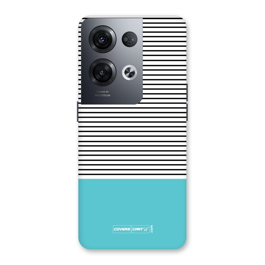Deep Sky Blue Stripes Back Case for Oppo Reno8 Pro 5G