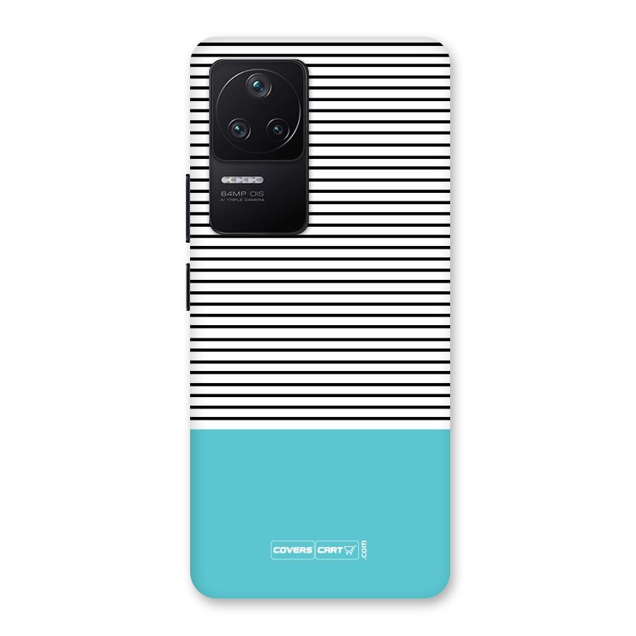 Deep Sky Blue Stripes Back Case for Poco F4 5G