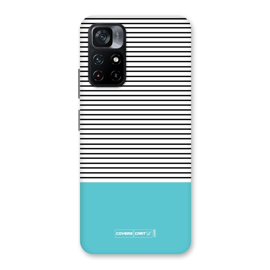 Deep Sky Blue Stripes Back Case for Poco M4 Pro 5G
