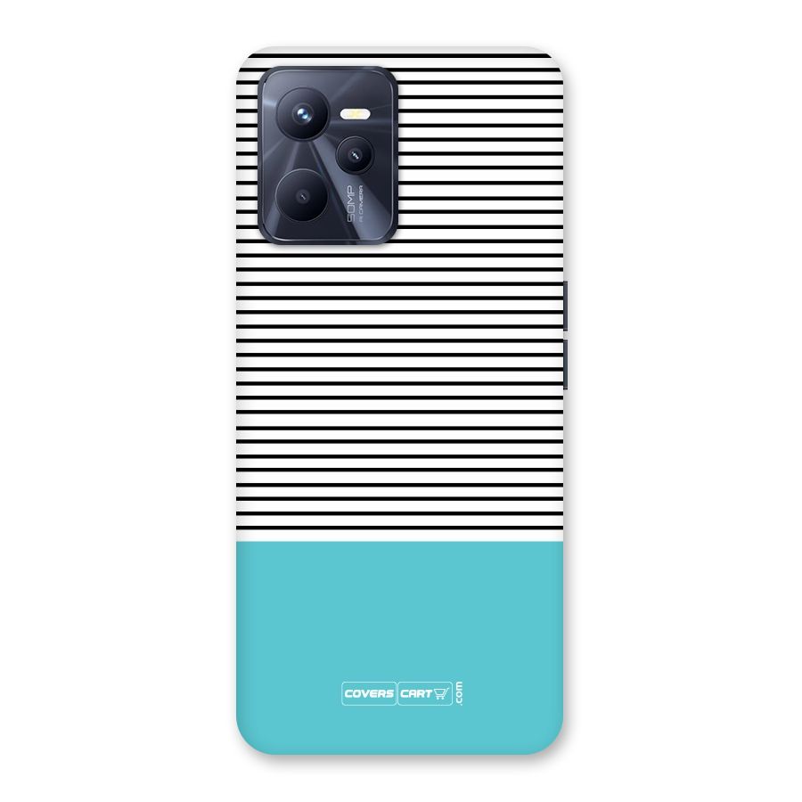 Deep Sky Blue Stripes Back Case for Realme C35