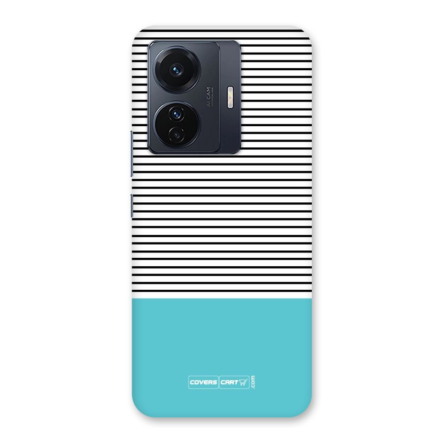 Deep Sky Blue Stripes Back Case for Vivo T1 Pro