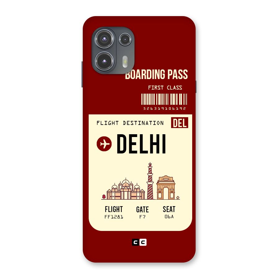 Delhi Boarding Pass Back Case for Motorola Edge 20 Fusion