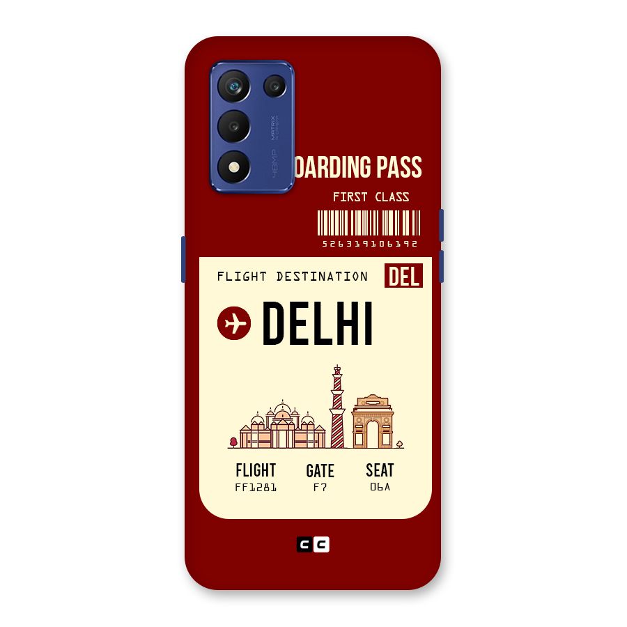 Delhi Boarding Pass Back Case for Realme 9 5G Speed