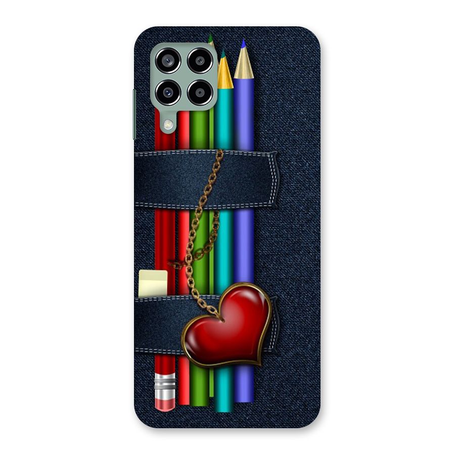 Denim Colorful Pencils Back Case for Galaxy M33
