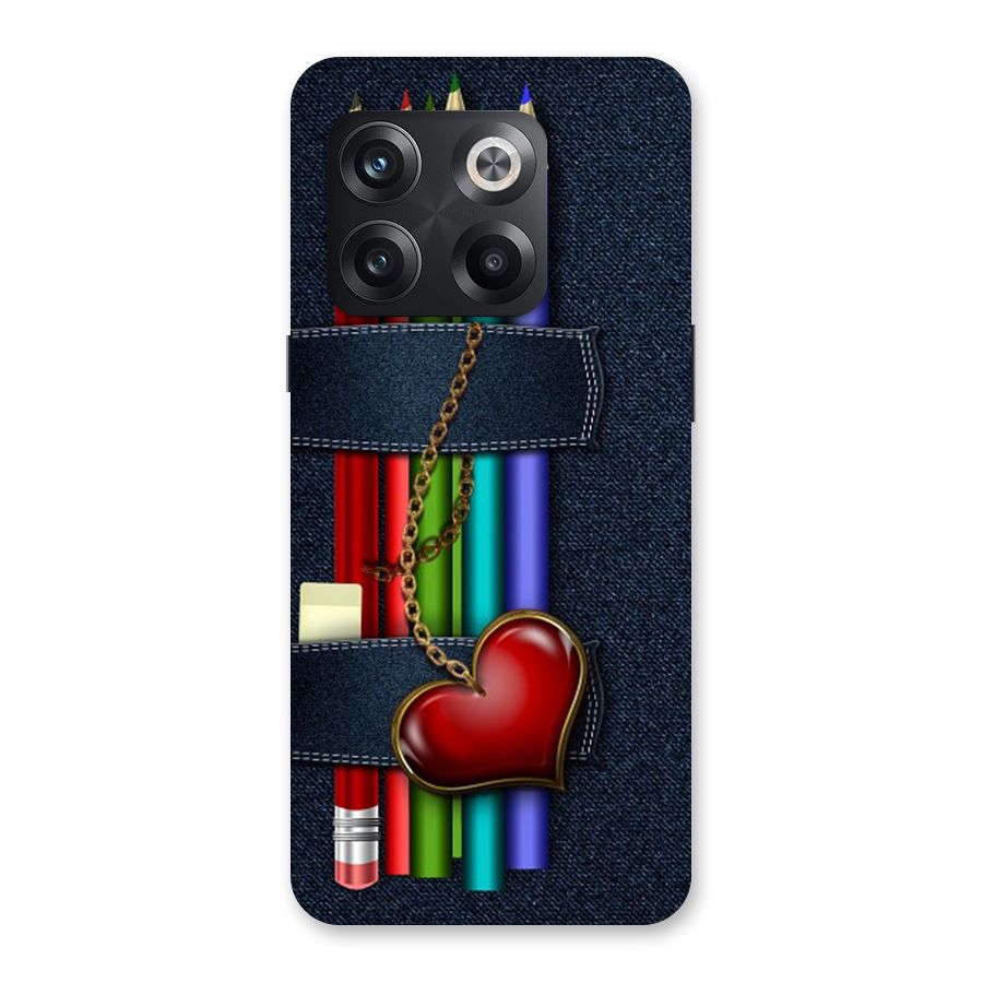 Denim Colorful Pencils Back Case for OnePlus 10T