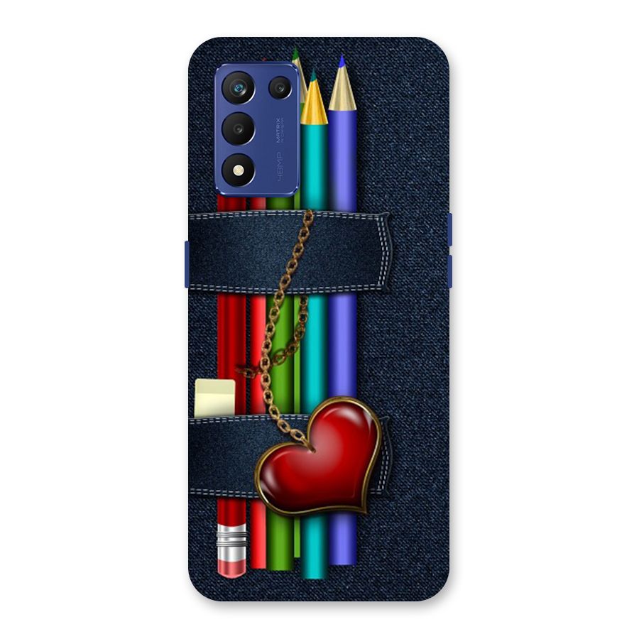 Denim Colorful Pencils Back Case for Realme 9 5G Speed