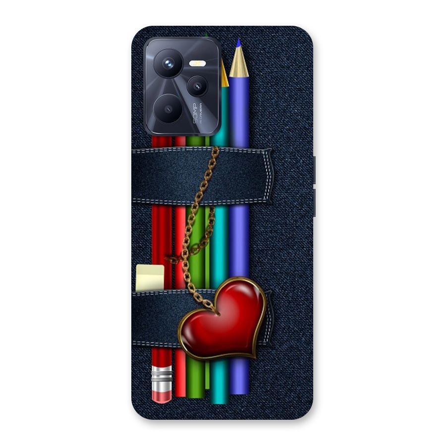Denim Colorful Pencils Back Case for Realme C35