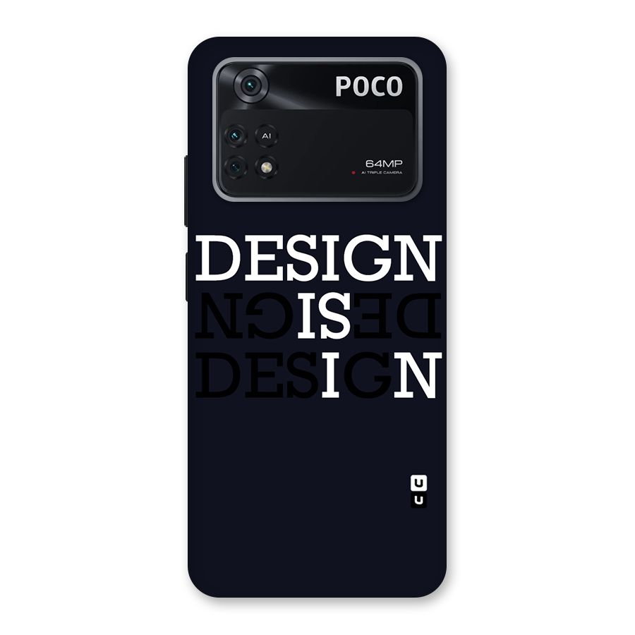 Design is In Typography Back Case for Poco M4 Pro 4G