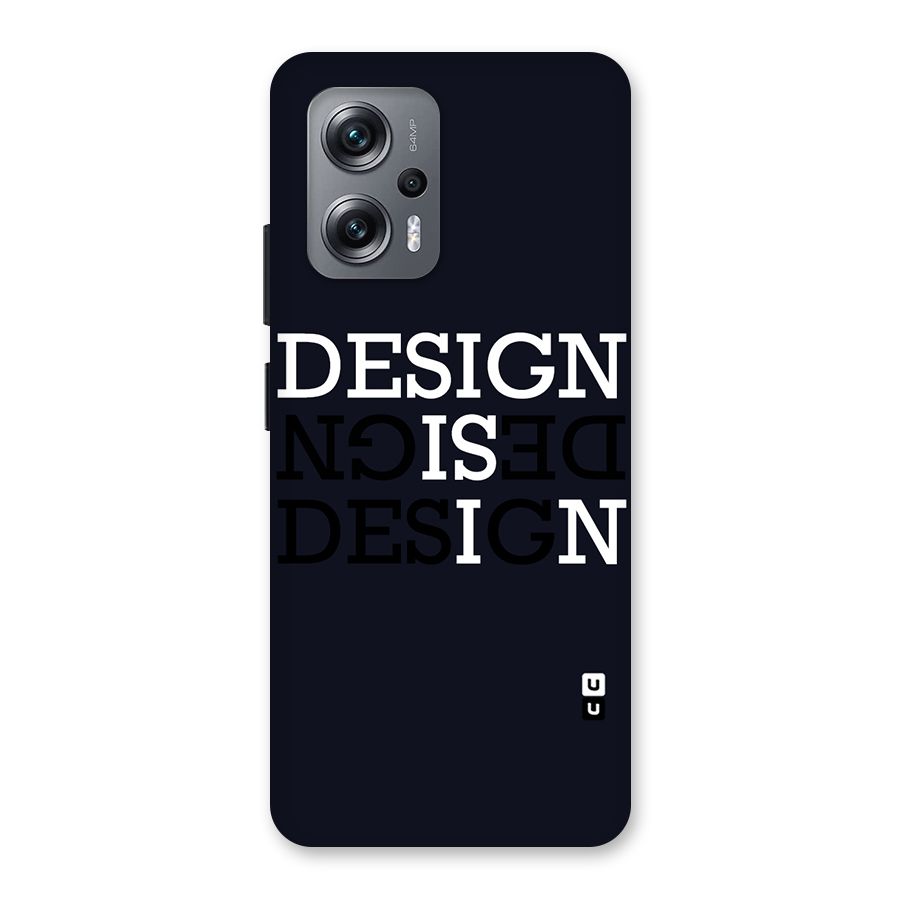 Design is In Typography Back Case for Redmi K50i