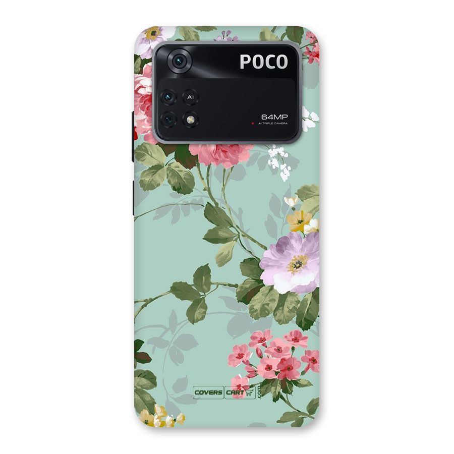 Desinger Floral Back Case for Poco M4 Pro 4G
