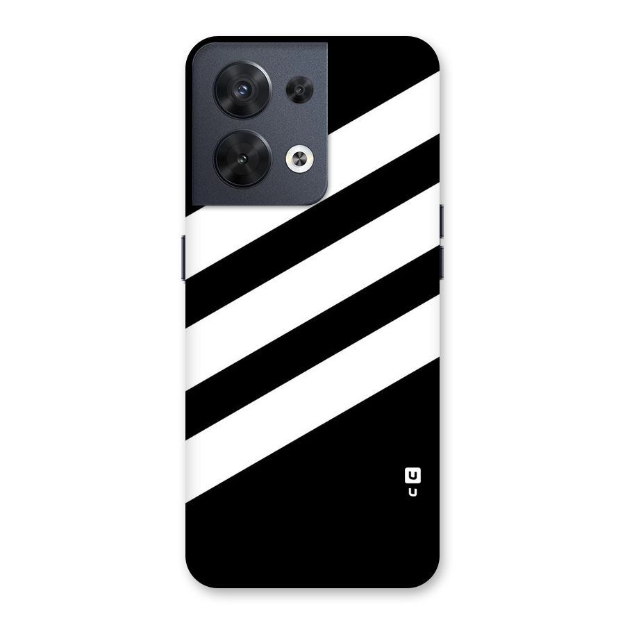 Diagonal Classic Stripes Back Case for Oppo Reno8 5G