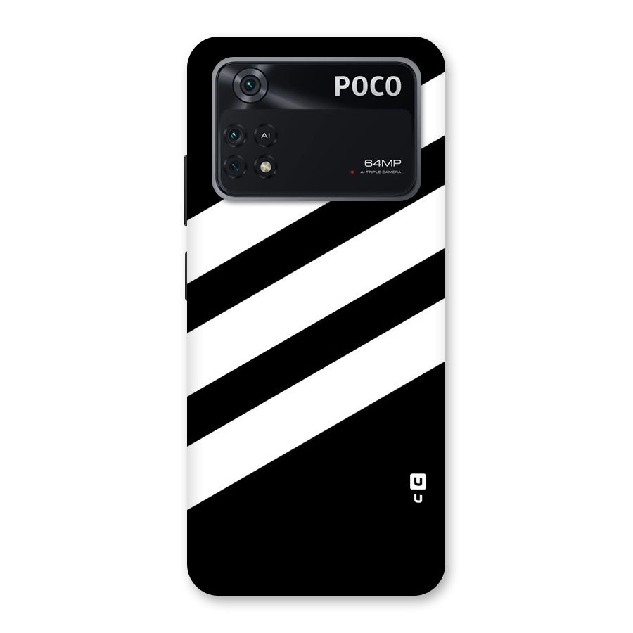 Diagonal Classic Stripes Back Case for Poco M4 Pro 4G