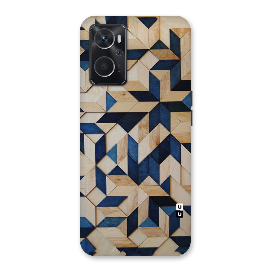 Disorted Wood Blue Back Case for Oppo K10 4G