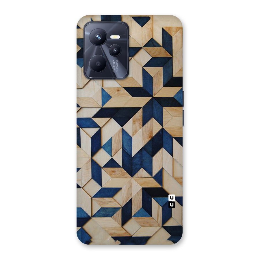 Disorted Wood Blue Back Case for Realme C35