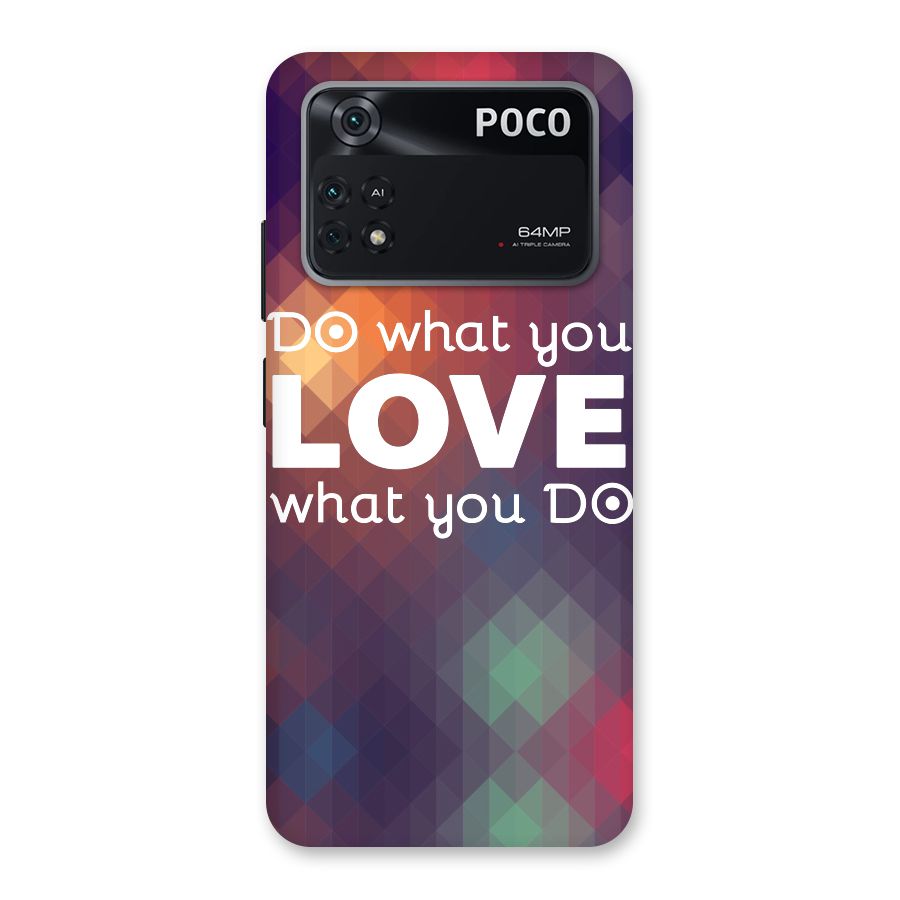 Do What You Love Back Case for Poco M4 Pro 4G
