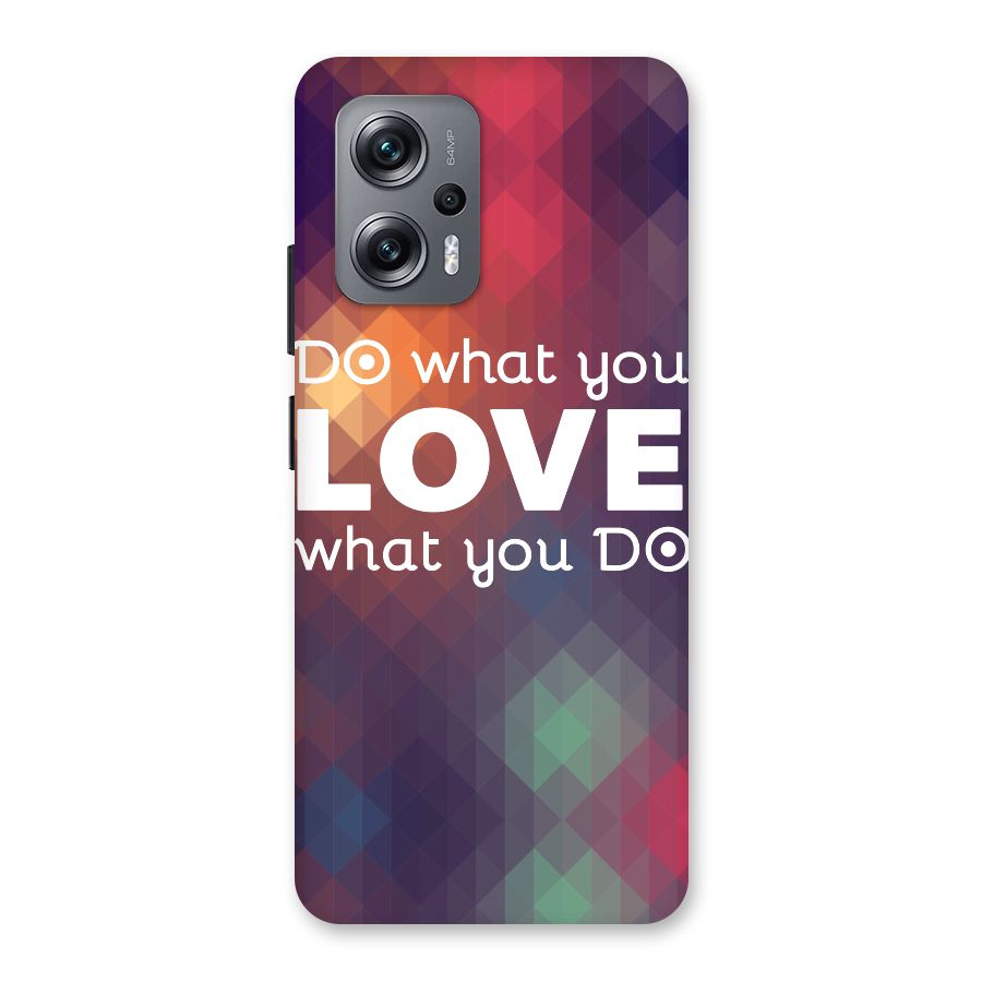 Do What You Love Back Case for Redmi K50i