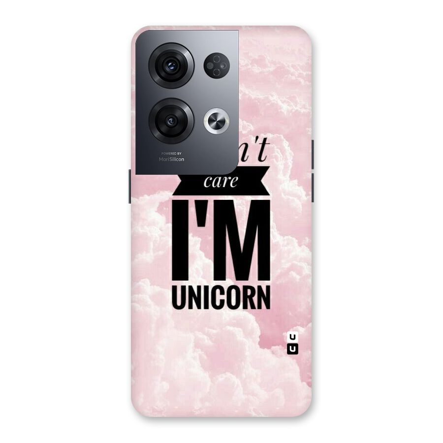 Dont Care Unicorn Back Case for Oppo Reno8 Pro 5G