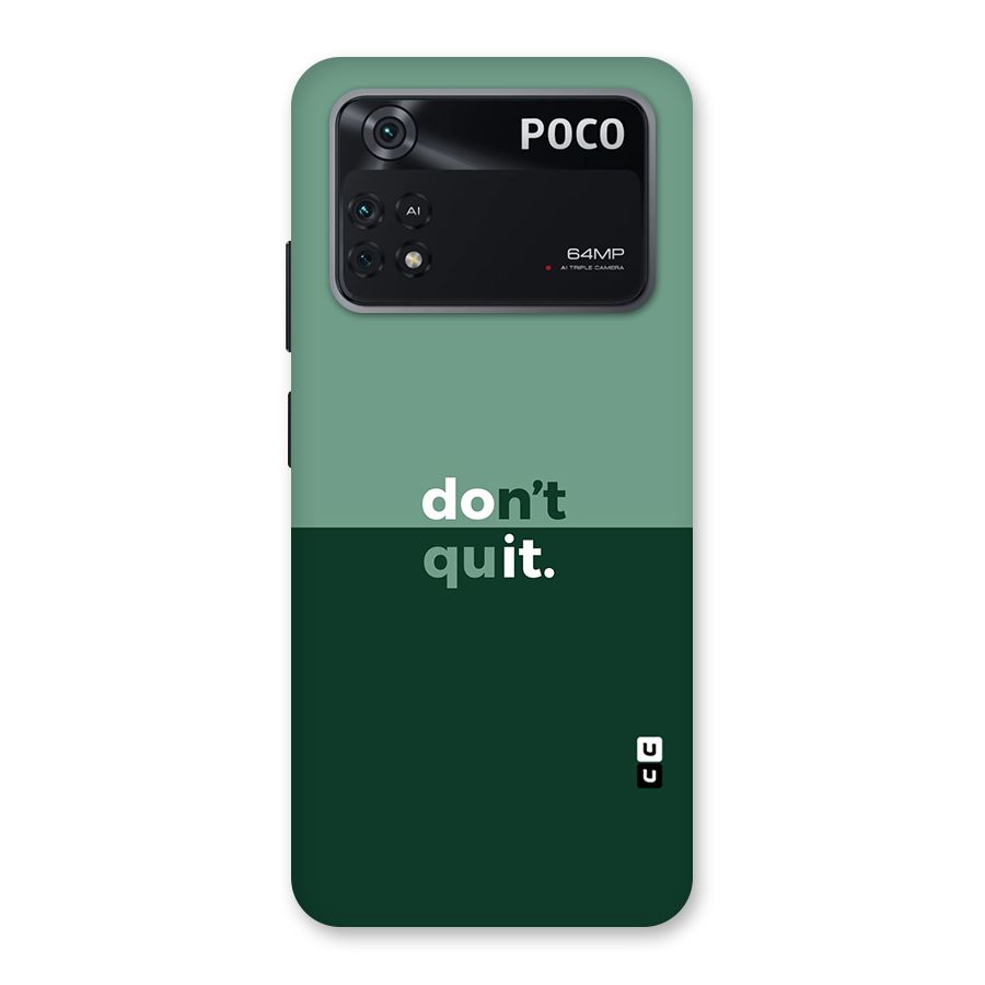 Dont Quit Do It Back Case for Poco M4 Pro 4G