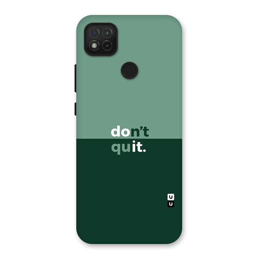 Dont Quit Do It Back Case for Redmi 9 Activ