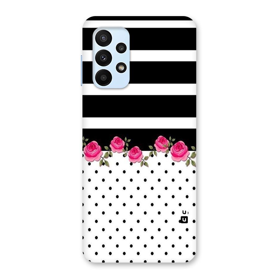 Dots Roses Stripes Back Case for Galaxy A23