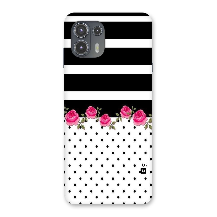 Dots Roses Stripes Back Case for Motorola Edge 20 Fusion