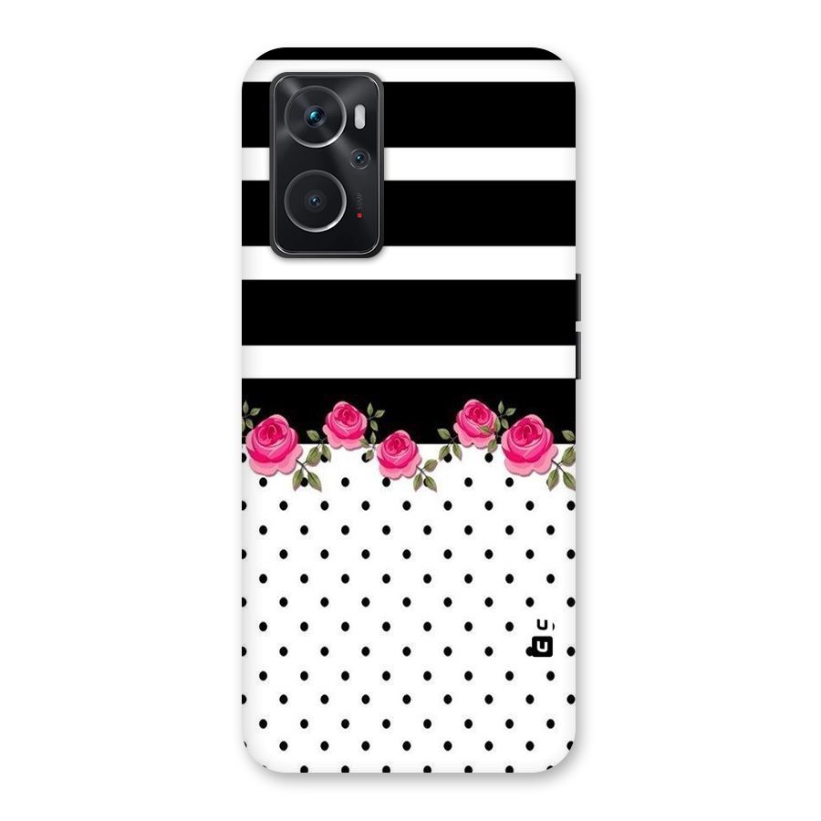 Dots Roses Stripes Back Case for Oppo K10 4G