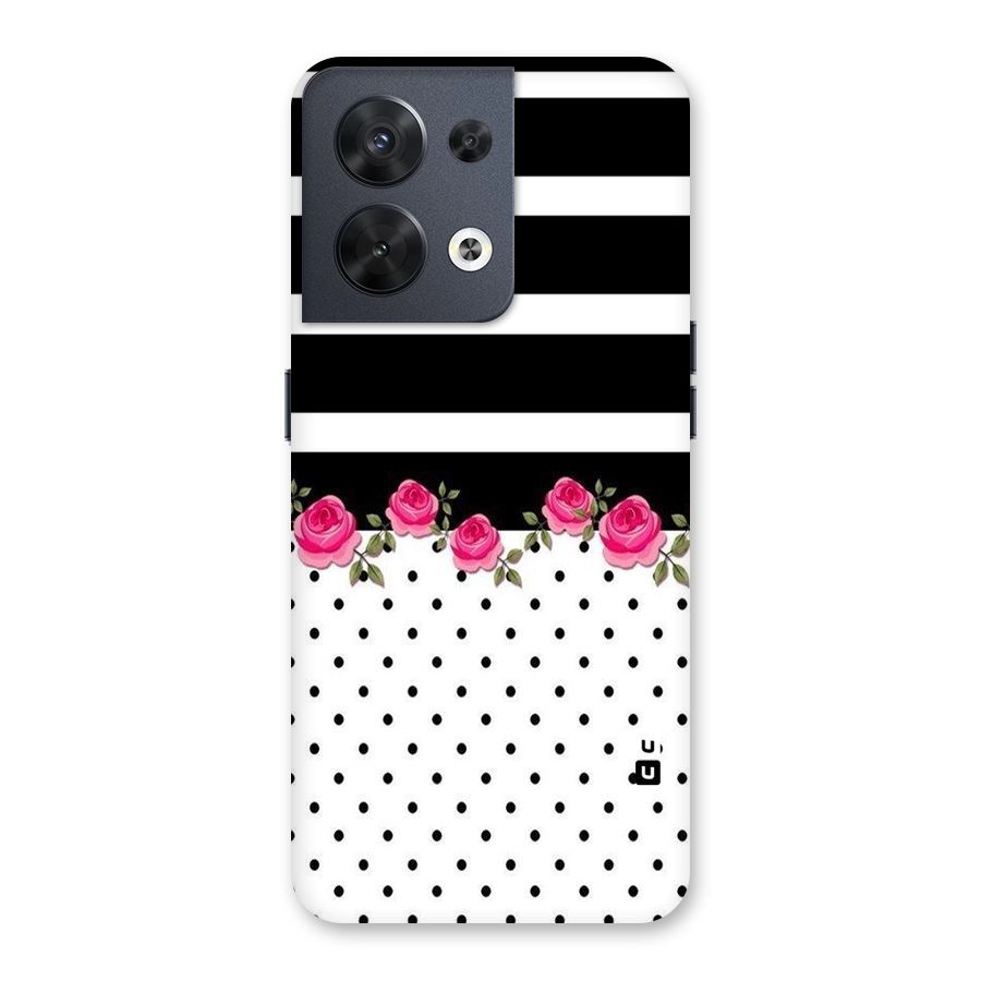 Dots Roses Stripes Back Case for Oppo Reno8 5G