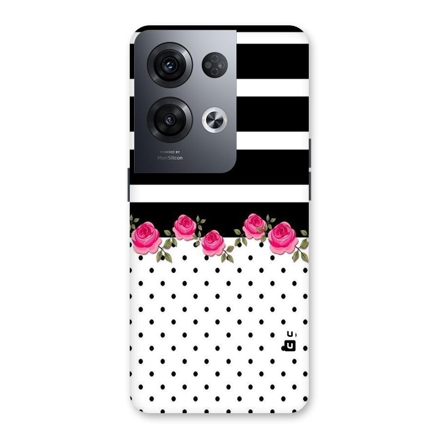 Dots Roses Stripes Back Case for Oppo Reno8 Pro 5G
