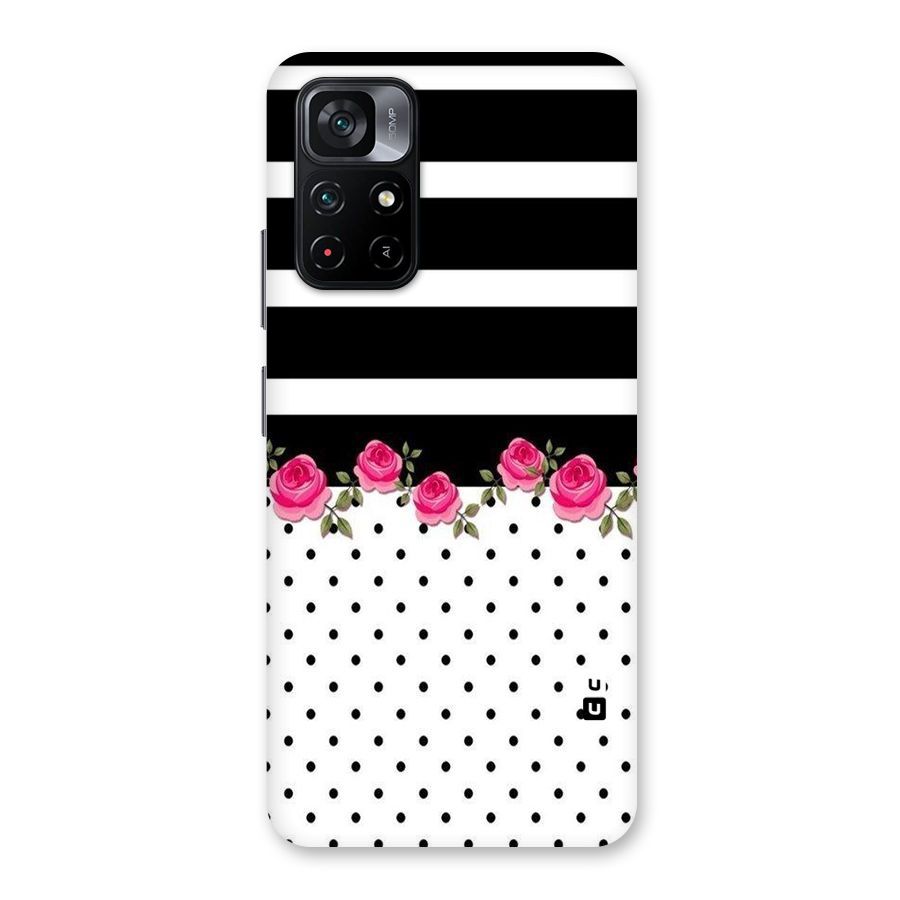 Dots Roses Stripes Back Case for Poco M4 Pro 5G