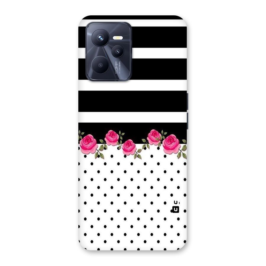 Dots Roses Stripes Back Case for Realme C35