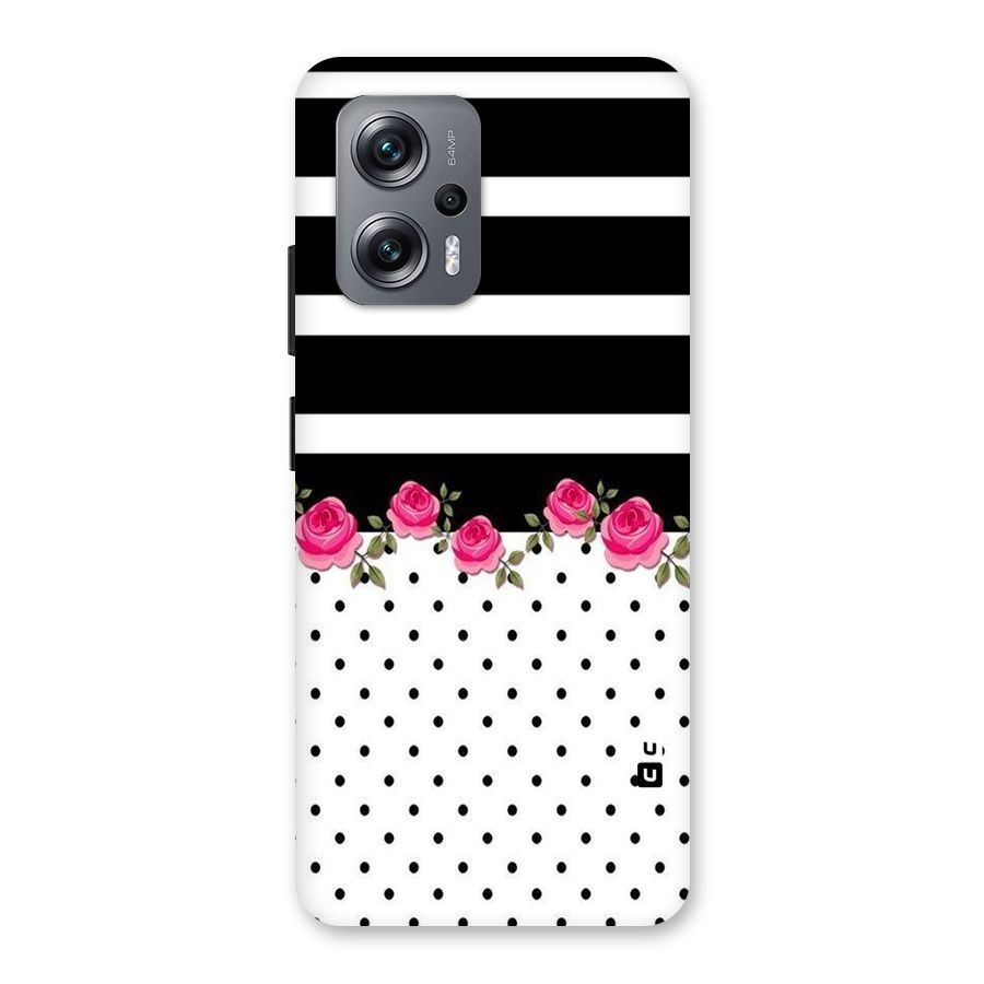 Dots Roses Stripes Back Case for Redmi K50i