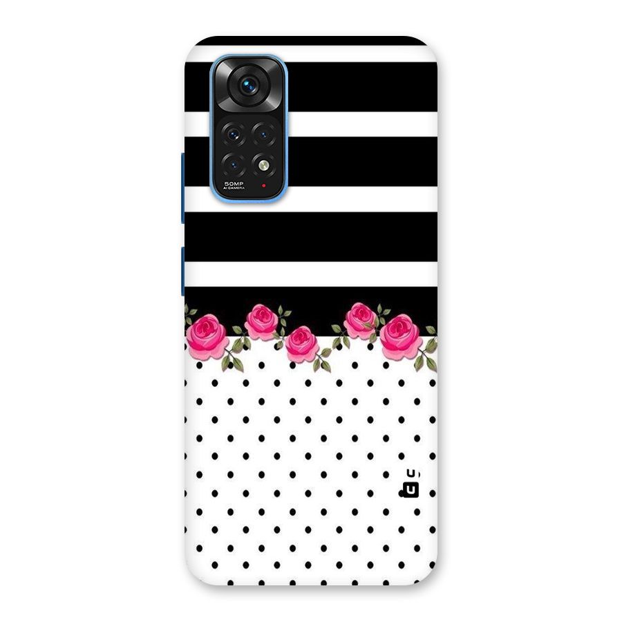 Dots Roses Stripes Back Case for Redmi Note 11S
